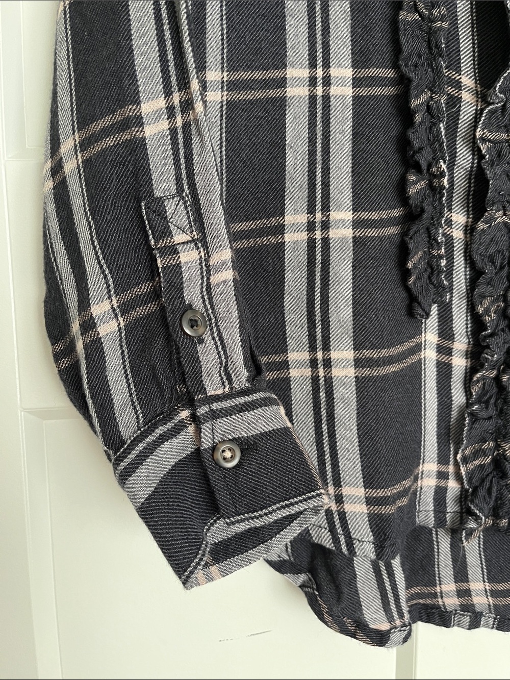 Anthropologie Pilcro Oversized Tuxedo Button Down Shirt - Size XXS - EUC - Picture 5 of 14